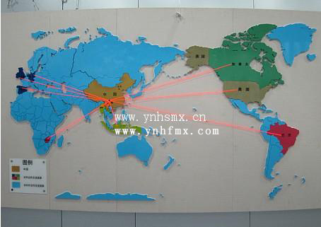 云南平面世界地图